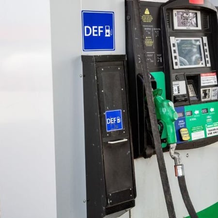 DEF dispenser for diesel dispenser at a gas station.