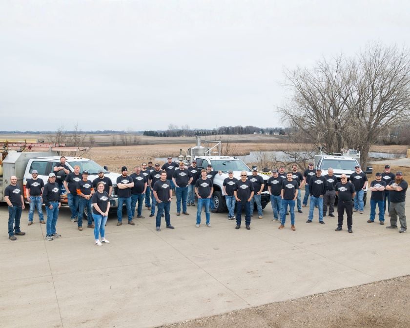 Group photo of Westmor's field service team.