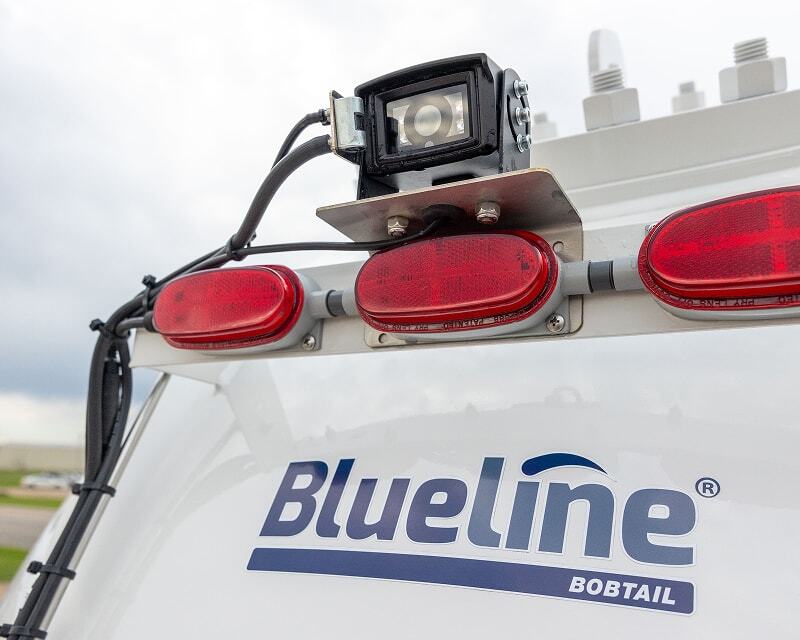 Backup Camera Wash System on a propane delivery truck. 