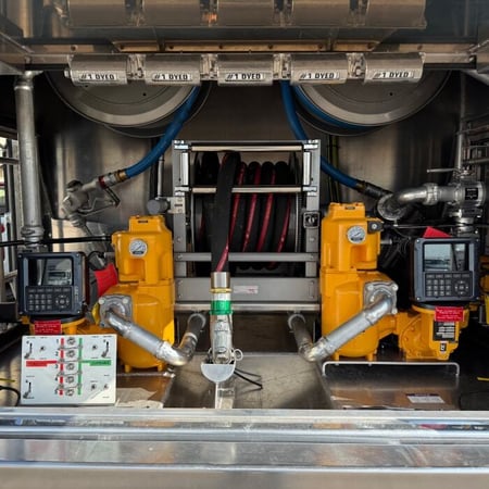 Auxiliary Hose Reel on a Transtech Fuel truck.