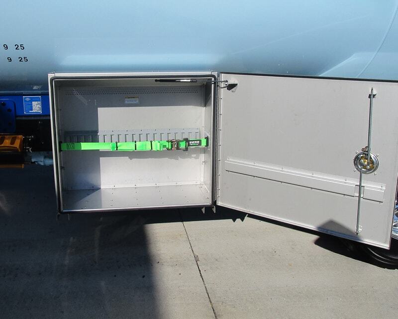 Cylinder cabinet on a propane delivery truck. 