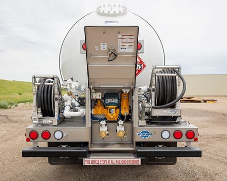 Westmor propane delivery truck with a center mount meter.&nbsp;