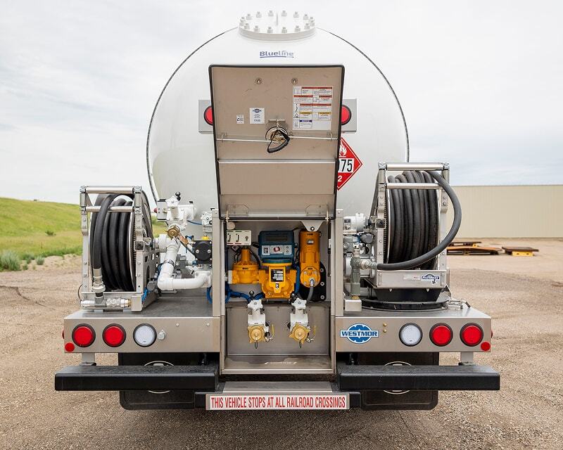 Dual Hose Reel on propane delivery truck.