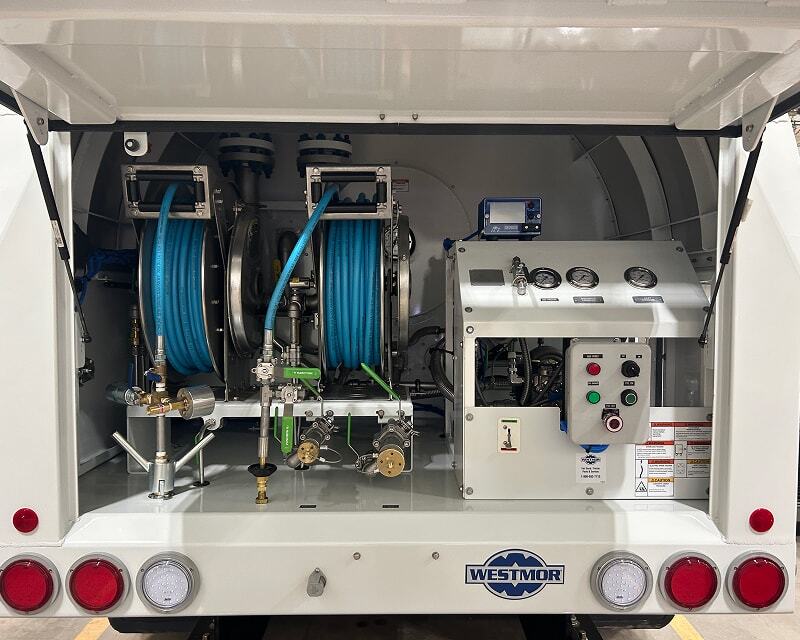 Dual Reel on a delivery truck. 