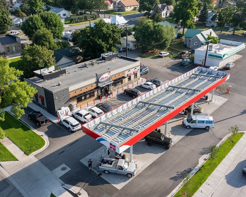 Zip Trip, Kalispell, MT aerial overhead 