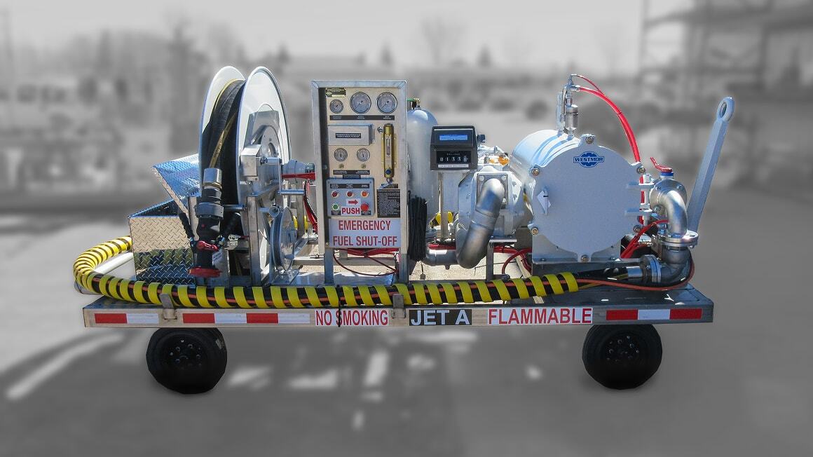 Portable hydrant cart with hose reel. 