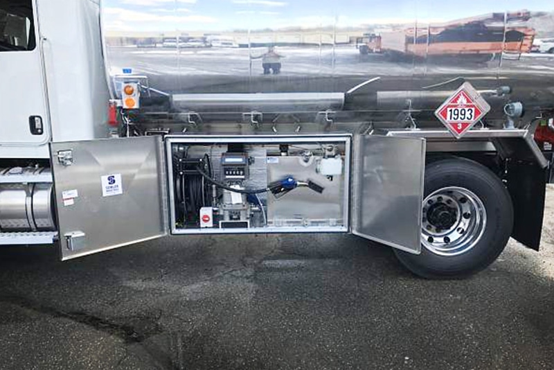 DEF fleet fueling cabinet closeup for RF trucks by Westmor