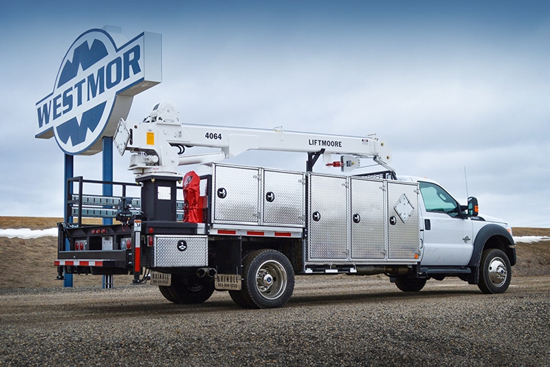 Aluminum/Steel Service Body LP Crane Service Truck | Westmor