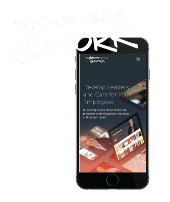 mockup iphone Right Now Media logo
