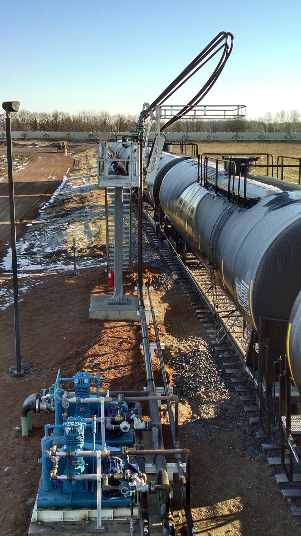 Unloading Rail Tank Cars