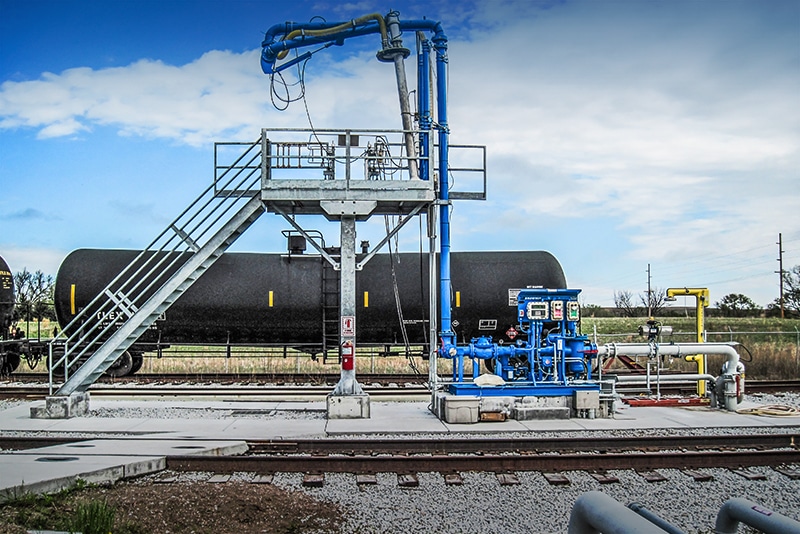 Unloading Rail Tank Cars